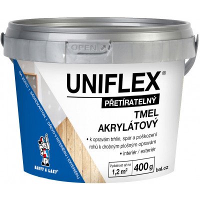 Uniflex akrylový tmel na sádrokarton, zdivo a dřevo 400 g
