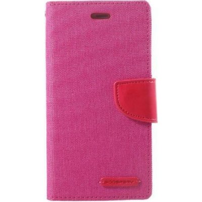 Pouzdro Canvas textilní/ PU kožené Huawei P10 - rose – Zboží Mobilmania