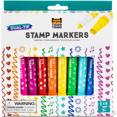 Tiger Tribe Multifunkční fixy a razítka 2 v 1 Dual-Tip Stamp Markers – Hledejceny.cz