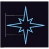 Vánoční osvětlení CITY SM-990019 Světelný motiv Hvězdice série STANDARD s držákem modrá
