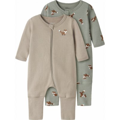 Dětský overal Name It Night suit fox shadow aluminum 2pack – Zbozi.Blesk.cz