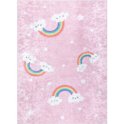 Dywany Łuszczów Junior 52063.802 Rainbow pink Růžová – Zboží Mobilmania