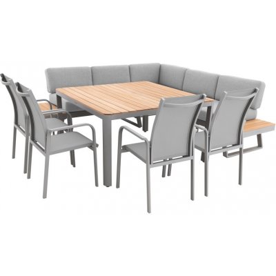 Doppler EXPERT PLUS AVERSA TEAK - 7-dílná hliníková jídelní souprava – Zboží Mobilmania