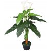 Květina zahrada-XL Umělá rostlina kala s květináčem 85 cm bílá
