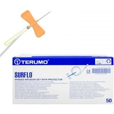 TERUMO Surflo infuzní set s křidélky 25G 0,5 x 19 mm oranžový