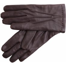 tmavě hnědé kožené rukavice s kašmírovou podšívkou Špongr 2019