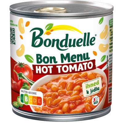 Bonduelle fazole bílé v rajské omáčce pálivé 430 g – Zboží Dáma