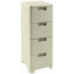 Curver Regál Style 4x14L se šuplíky Bílý 610437 – Zboží Dáma