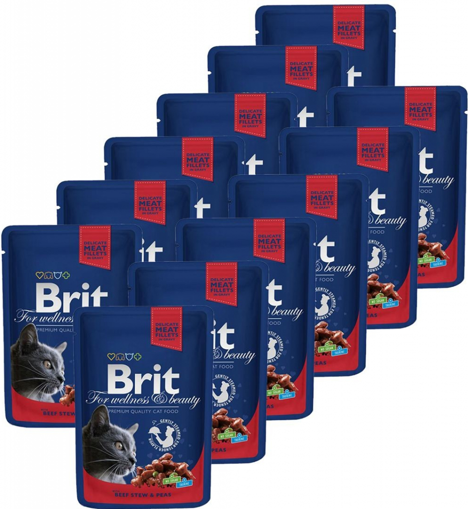 Brit Premium Cat Beef Stew & Peas 12 x 100 g