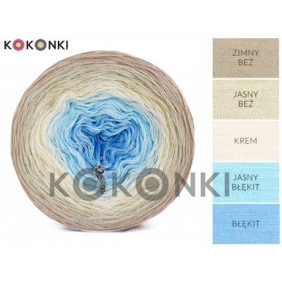 Kokonki Classic B063 Feels Like Home - zimní béžová, jasná béžová, krémová, svěle modrá, modrá – Zboží Mobilmania