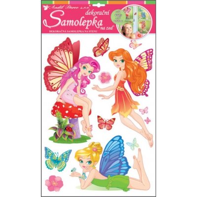 Room Decor Samolepky na zeď 3D víly 49 x 29 cm – Zboží Dáma