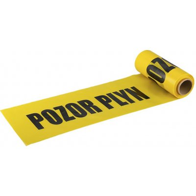 Toptrade páska výstražná "Pozor plyn" 22 cm x 0,07 mm x 50 m žlutá – Zboží Dáma
