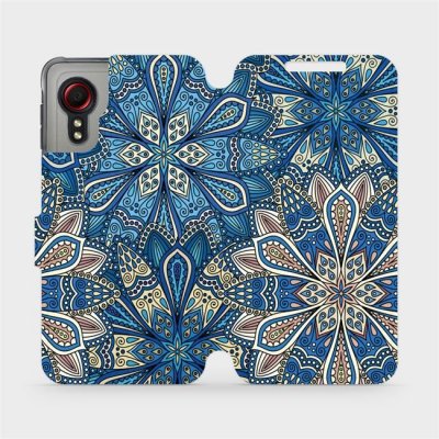 Pouzdro Mobiwear Flipové Samsung Galaxy Xcover 5 - V108P Modré mandala květy – Zboží Mobilmania