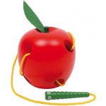 Small Foot Dřevěná hra na provlékání jablko na provlékání – Zboží Dáma