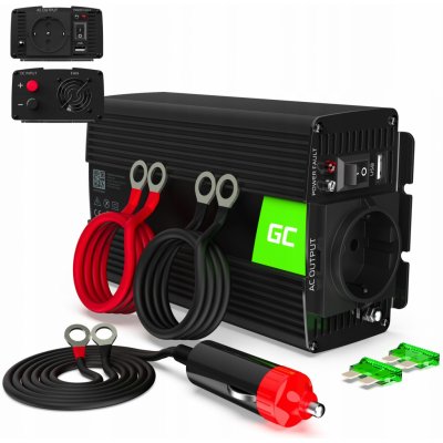 Green Cell INV05DE 12V/230V 300W/600W Čistá sinusovka | Zboží Auto