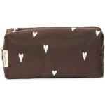 Studio Noo kosmetická kabelka Puffy Pouch brown hearts – Zboží Mobilmania