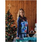Frogies Dámský svetr Winter story Christmas modrá – Sleviste.cz