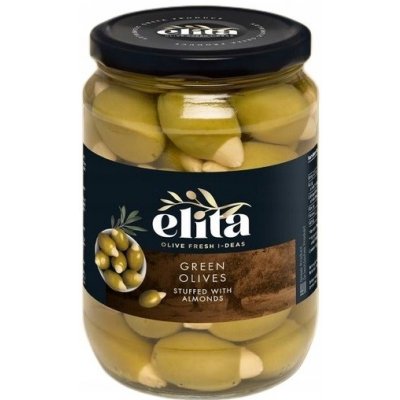 Elita Zelené olivy s mandlí 700 g – Zboží Dáma
