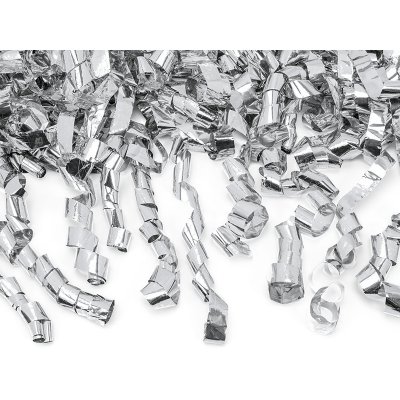 Vystřelovací konfety stříbrné spirály 40cm – Zboží Dáma