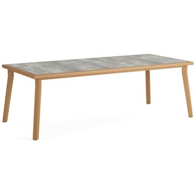 Jati Kebon Lynn Teak obdélníkový 234 x 105 x 75 cm rám teak deska keramika dekor Slate Black – Hledejceny.cz