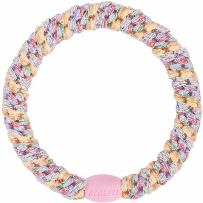 KKNEKKI Gumička do vlasů Kknekki Pastel Circus Glitter, růžová barva, textil – Hledejceny.cz