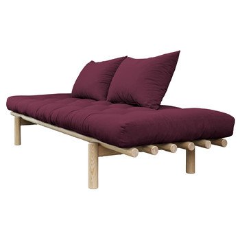 Sofa PACE by Karup 75*200 cm natural + futon bordeaux 710