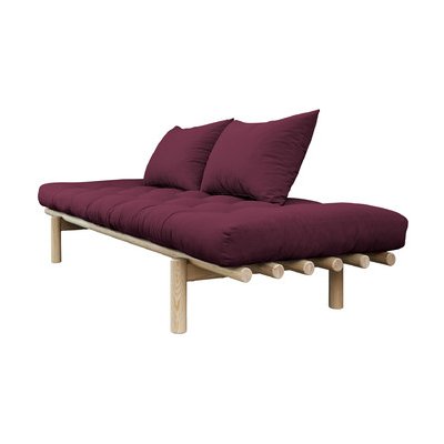 Sofa PACE by Karup 75*200 cm natural + futon bordeaux 710