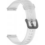 Mobilly řemínek pro Huawei Band 7, silikonový, transparentní, bílá 704 DSJ-12-00H White HW7 – Zboží Živě