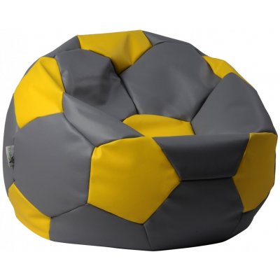 ANTARES Euroball Sedací pytel 90x90x55cm koženka šedá/bílá