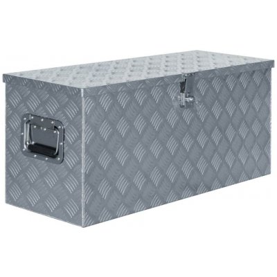 Greatstore Hliníkový box 90,5 x 35 x 40 cm stříbrný – Zbozi.Blesk.cz