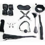BDSM sada pro smyslné hrátky 10dílný set Černá – Zboží Dáma