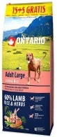 Ontario Dog Adult Large Lamb & Rice 5 kg 2 pytle 2 x 20 kg