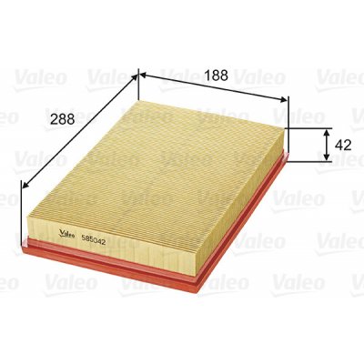 VALEO Vzduchový filtr 585042 – Hledejceny.cz