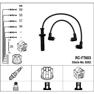 Sada kabelů pro zapalování NGK 8202 – Zboží Mobilmania