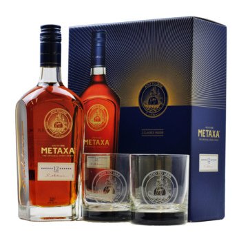 Metaxa 12* 40% 0,7 l (kazeta 2 sklenice)