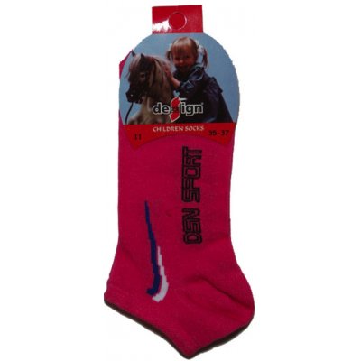 Design Socks Dívčí kotníčkové ponožky červená