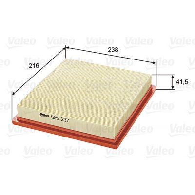 Vzduchový filtr VALEO 585237 – Hledejceny.cz