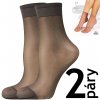 VOXX ponožky LADY socks 17 DEN 2 páry fumo