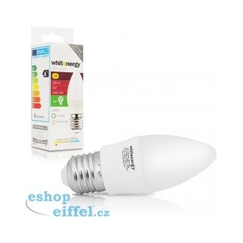 Whitenergy LED žárovka SMD2835 C37 E27 3W teplá bílá