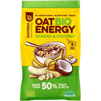 Bombus Oat BIO energy banana & coconut 65 g – Zboží Mobilmania