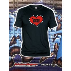 Teknoshop DNB HEART tričko s potiskem pánské červené