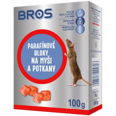 NOHELGARDEN Rodenticid BROS parafínové bloky na myši a potkany 100 g