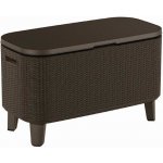 Keter Bevy Cool Bar Rattan 83,5 x 40 x 50-74 cm grafit – Zboží Mobilmania