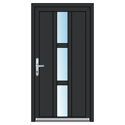 OknaDvereNaMiru.cz Vchodové plastové dveře SLOUPKOVÉ Laura bílá 90 x 200 cm – Hledejceny.cz