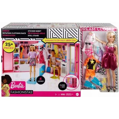 Barbie Šatní skříň na oblečení – Zboží Mobilmania