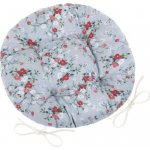 Bellatex Dita kulatý prošívaný kvítí na šedé 40 cm – Hledejceny.cz