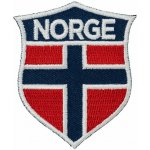 Nášivka erb NORGE, norská vlajka 6,5x5,5 cm – Hledejceny.cz