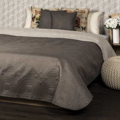 4Home Přehoz na postel Doubleface hnědá/béžová 220 x 240 cm 2x 40 x 40 cm – Zboží Dáma