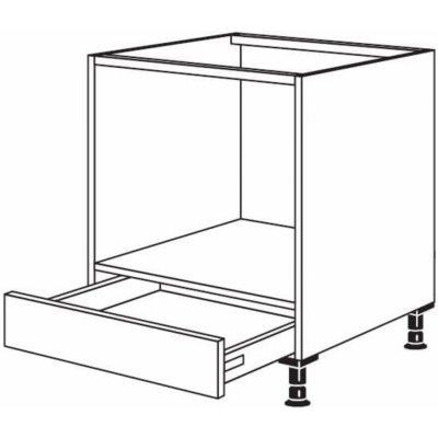 Naturel Kuchyňská skříňka spodní Erika24 pro troubu 60x87x56 cm bílá lesk 450.HUB – Zboží Mobilmania