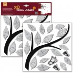 Crearreda 54507 Branch Samolepicí 3D pěnová dekorace na zeď rozměry 31,5 x 34 cm – Sleviste.cz